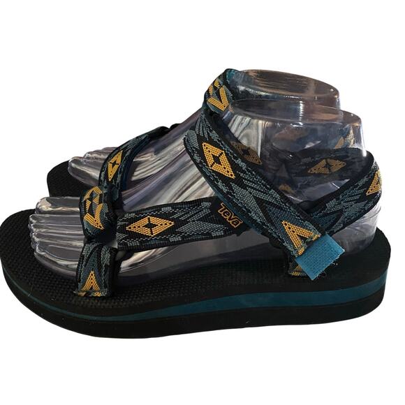 Teva "Midform Universal" Sandal, Double Diamond Sagebrush Green, Women's 7, Geo - Picture 2 of 11